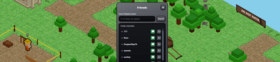 Friends panel with online indicators.